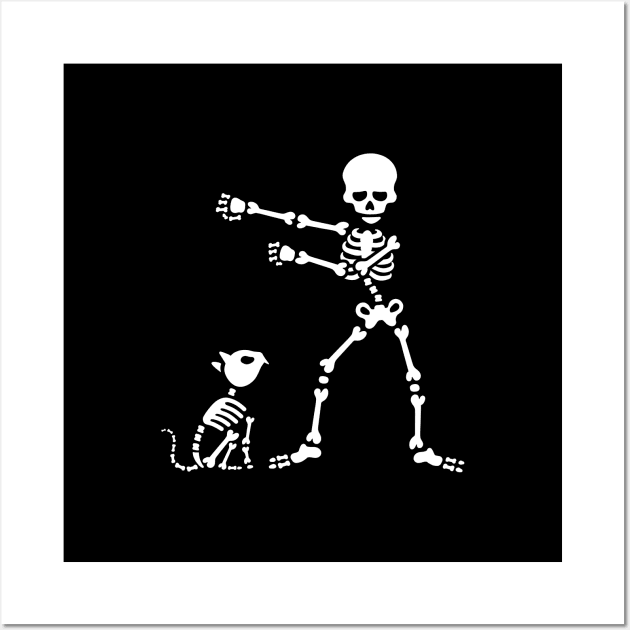 Floss like a boss Flossing skeleton cat dance Wall Art by LaundryFactory